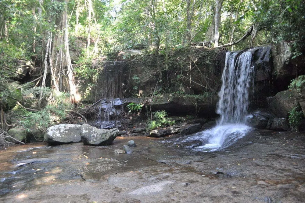 Kbal Spean waterfall mount kulen cambodia