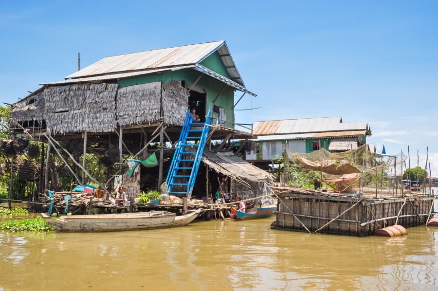 maison sur pilotis a kampong phluk tonle sap