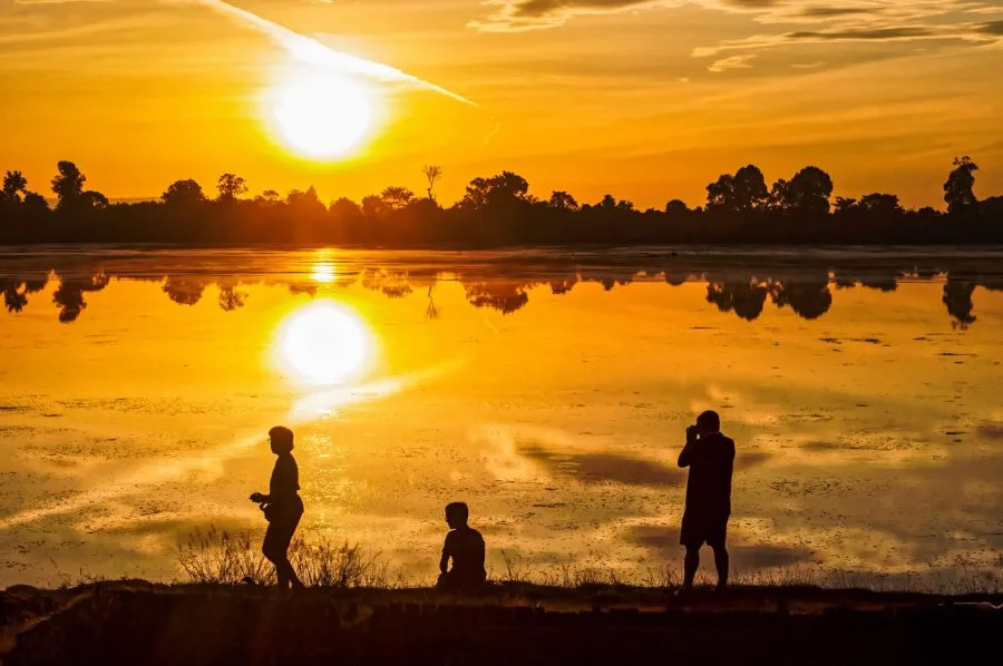 sunset cambodia siem reap 2014