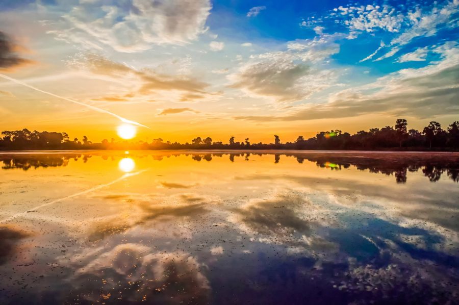 sunset cambodge siem reap 2014