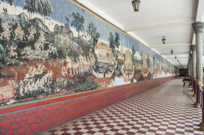 Fresco at the Royal Palace Phnom Penh