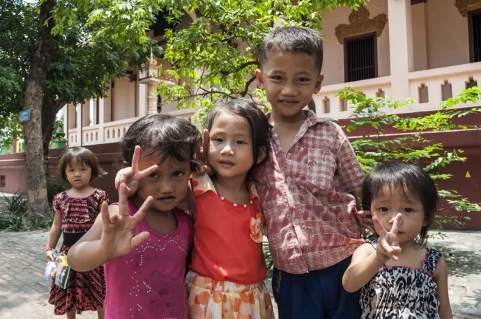 Little Cambodians at Wat Phnom