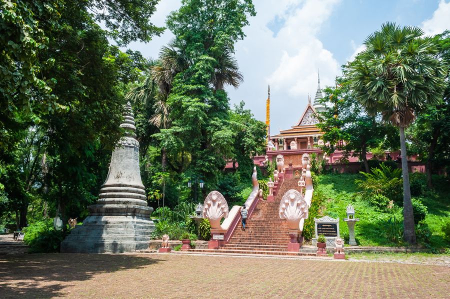 View of Wat Phnom in Phnom Penh, Cambodia