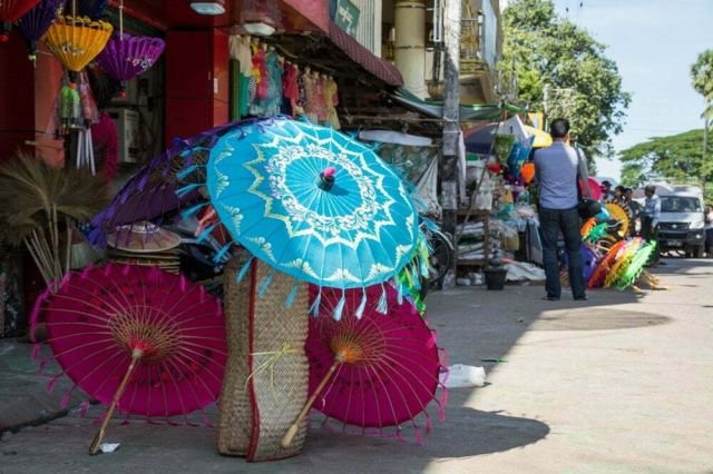 parasols pathein birmanie