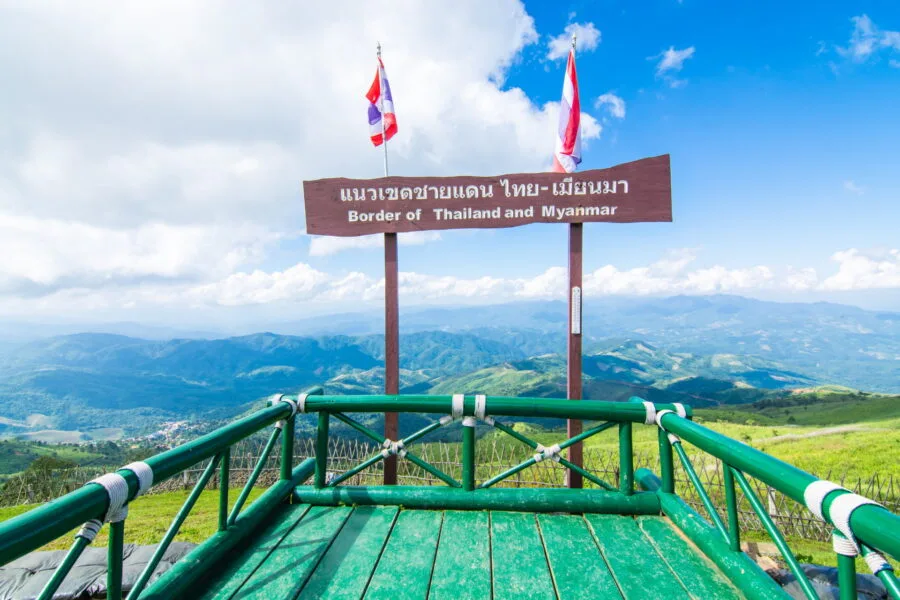 viewpoint from thai military outpost doi chang moob