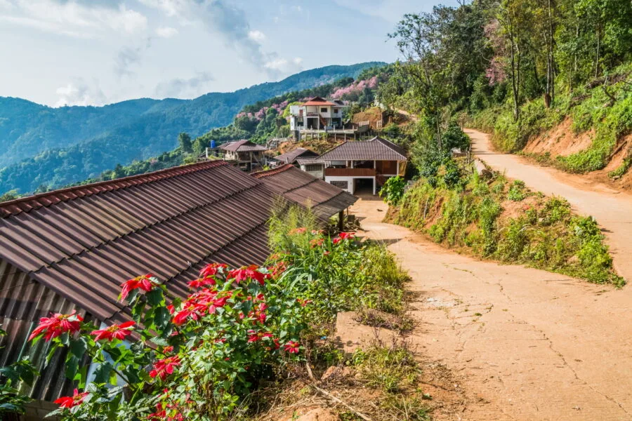 Ban Pha Hi village circa 2015 Chiang Rai province