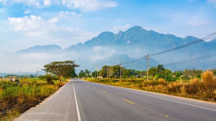 view of doi nang non mountain chiang rai province