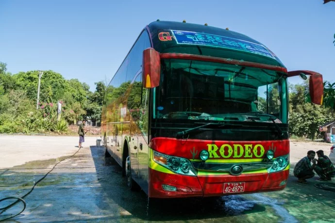 bus chaung tha yangon burma