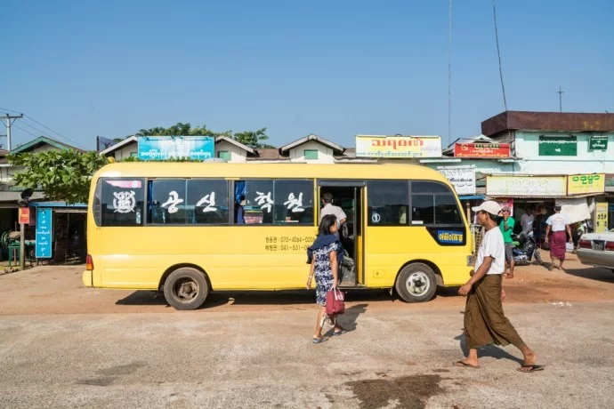 minibus between bago and kipun burma