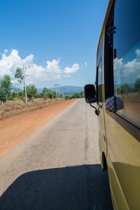 minibus entre bago (pegou) et kinpun birmanie