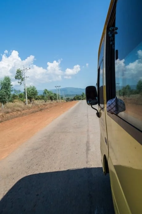 minibus between Bago (Pegou) and Kinpun, Burma