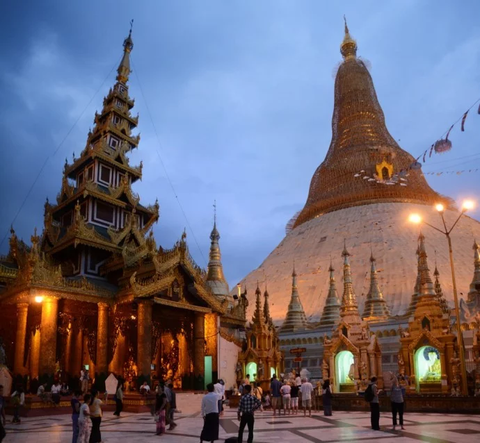 shwedagon pagoda in yangon myanmar