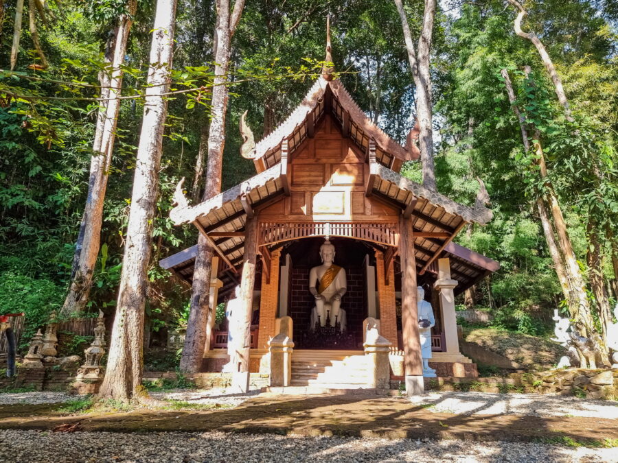 Buddha under shelter at Wat Pha Lat Doi Suthep Chiang Mai