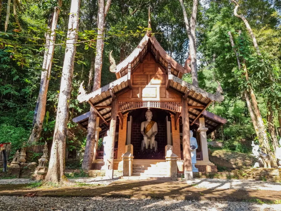 Buddha under shelter at Wat Pha Lat Doi Suthep Chiang Mai
