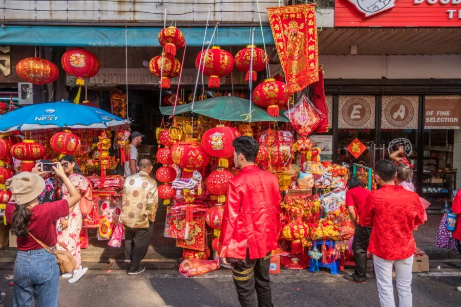chinese new year accessory shops chinatown bangkok