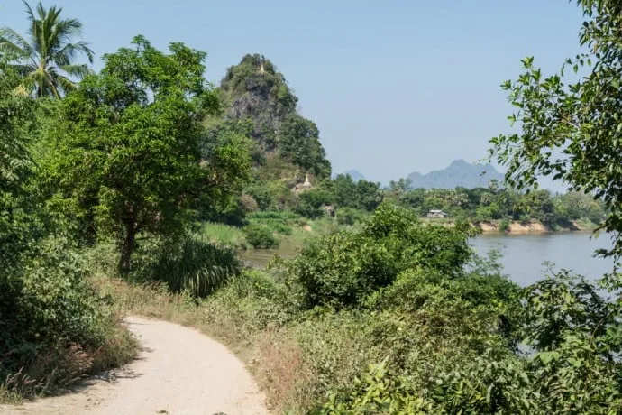 arrival mount hpan pu pa in burma