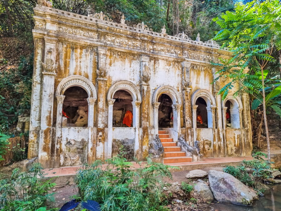 Buddha cave after renovation Wat Pha Lat Doi Suthep Chiang Mai
