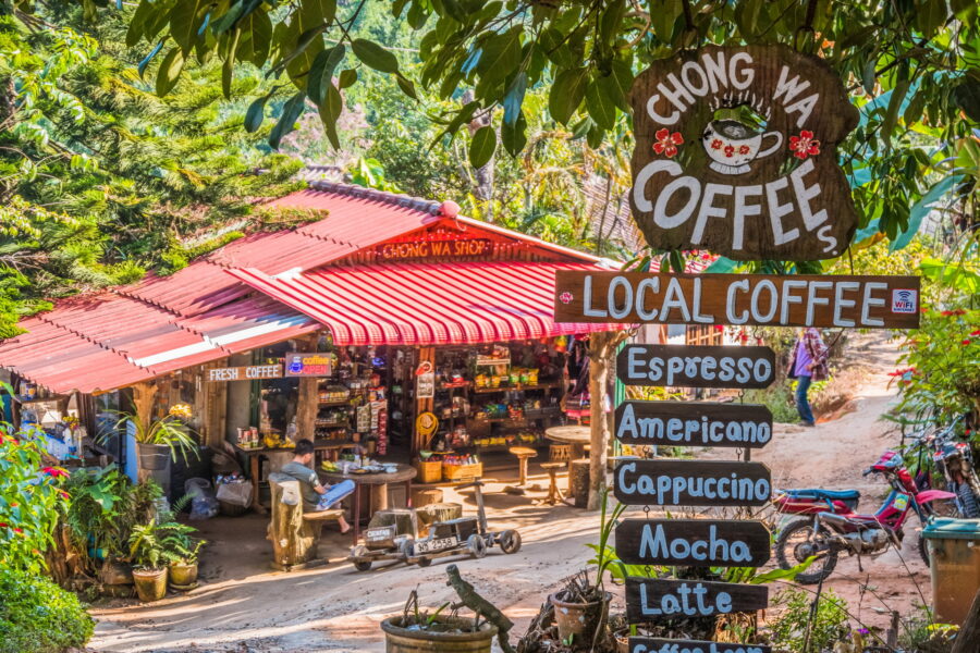 chong wa coffee shop khun chang khian village hmong doi pui