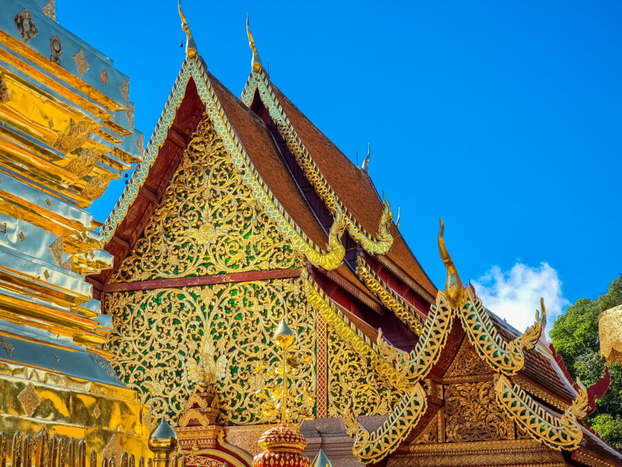 detail roof viharn at wat phra that doi suthep