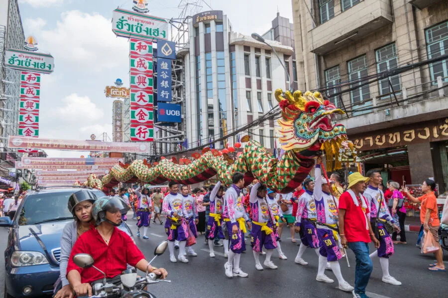 dragon yaowarat chinese new year chinatown bangkok