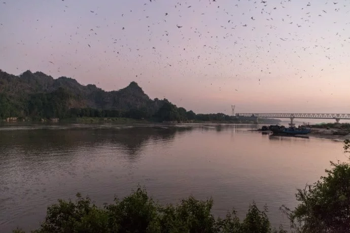 sunset bat cave hpa an burma