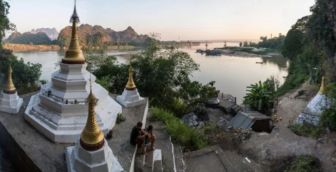 river view bat cave hpa in burma