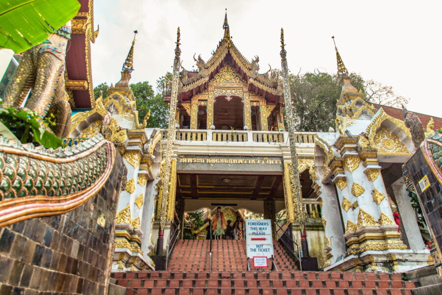 Upper staircase of Wat Phra That Doi Suthep Chiang Mai
