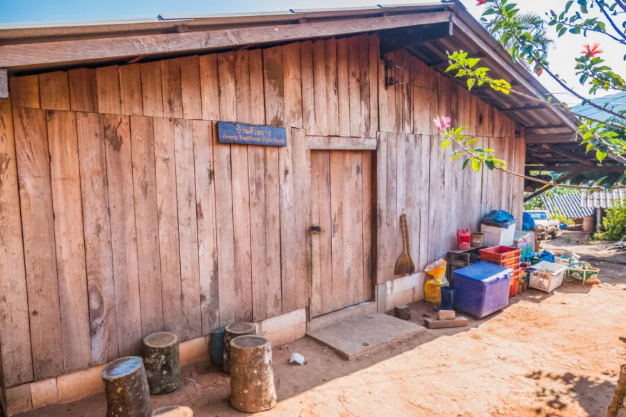 traditional Hmong house in Khun Chang Khian Doi Pui village