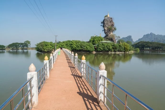 monastery of Kyauk Kalap Hpa An Burma