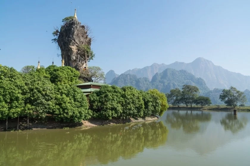 monastery of Kyauk Kalap Hpa An Burma