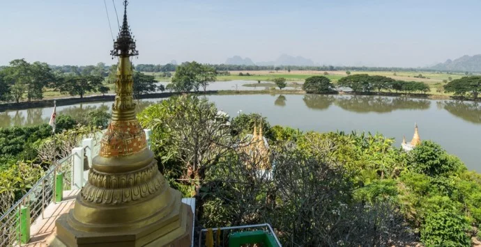 monastery of Kyauk Kalap Hpa An Burma
