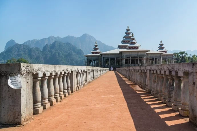monastery of Kyauk Kalap Hpa An Burma