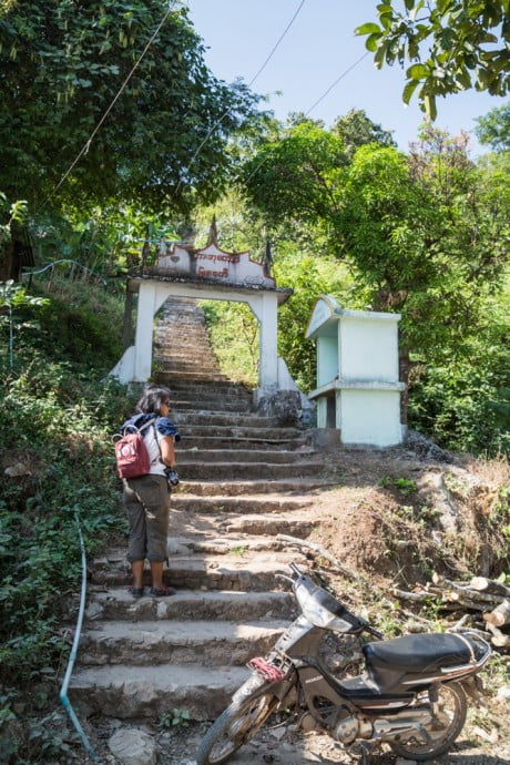 escalier mont hpan pu hpa an birmanie