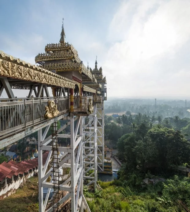 view from kyaik than lan pagoda in mawlamyine burma