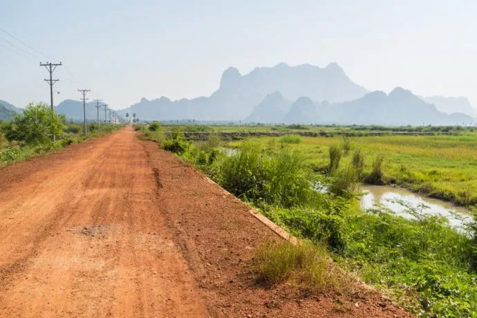 landscape mountains hpa in burma