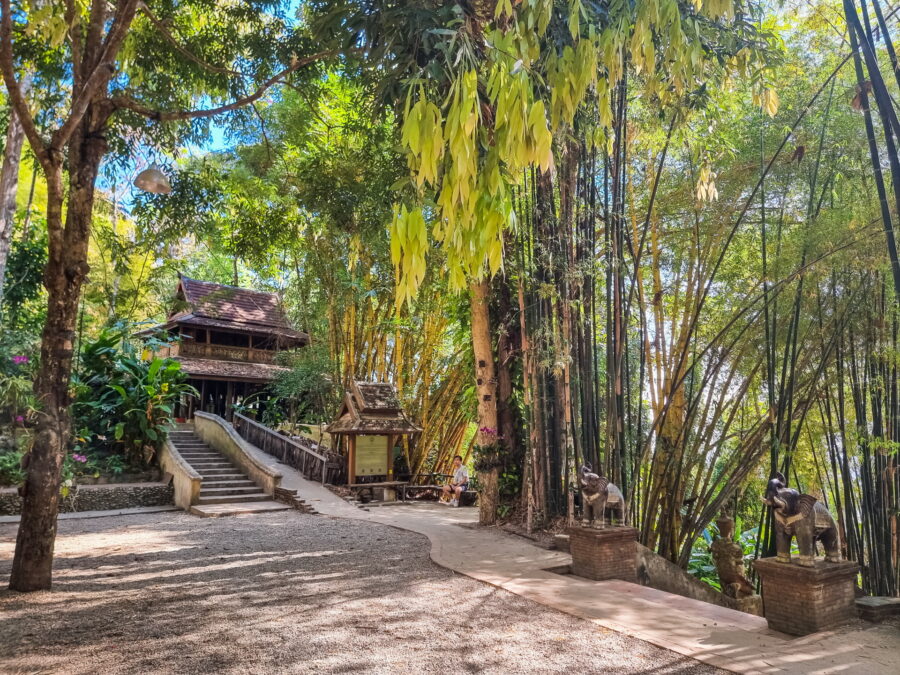 small courtyard at wat pha lat doi suthep chiang mai