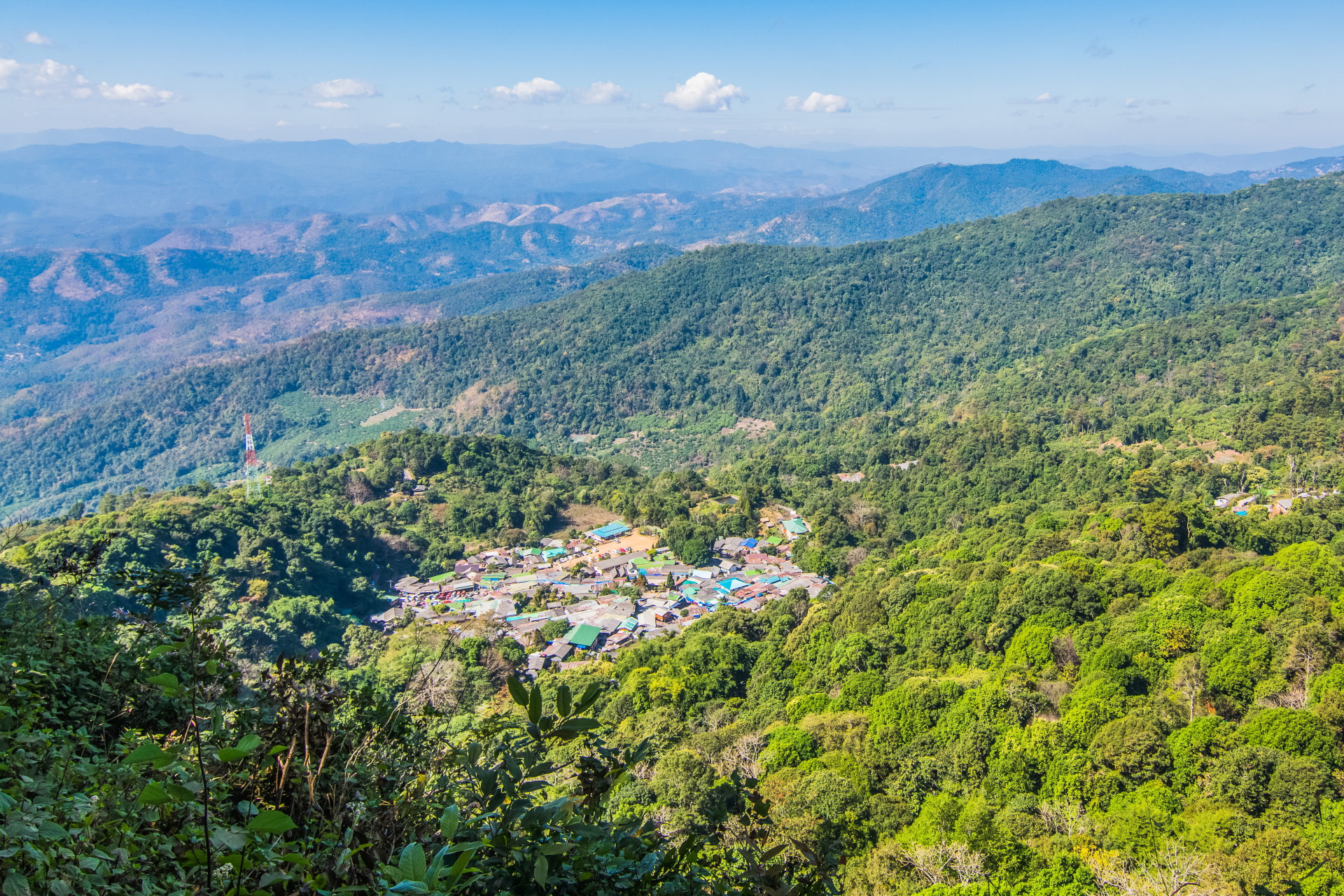 viewpoint of Hmong village Doi Pui Chiang Mai