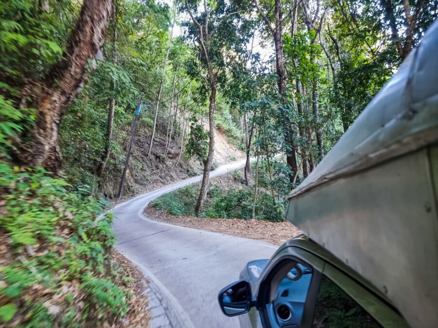 route serpente vers khun chang khian doi pui chiang mai
