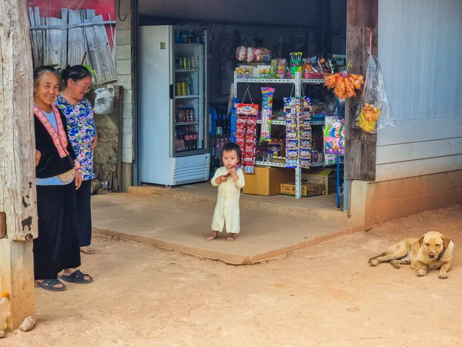 scene of hmong village life from khun chang khian doi pui