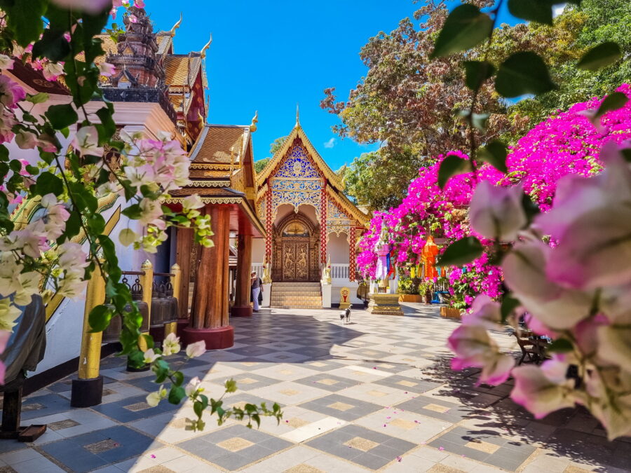 ubosot at wat phra that doi suthep chiang mai