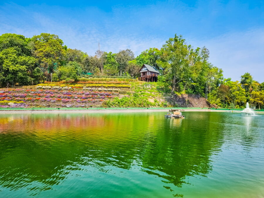 view from bhubing palace reservoir chiang mai