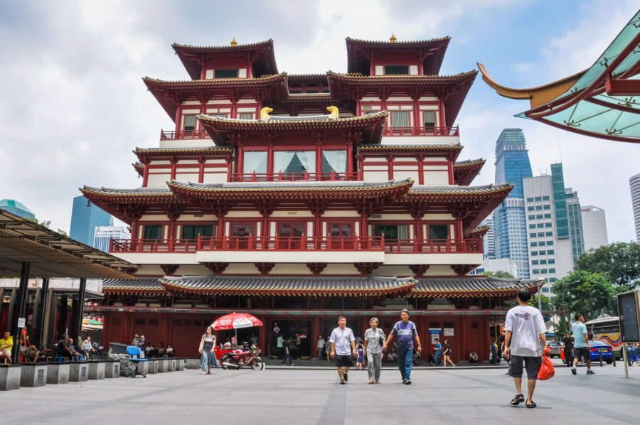 buddha tooth relic temple quartier chinatown singapour