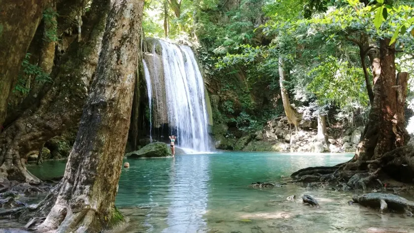 waterfall floor 3 erawan national park kanchanaburi