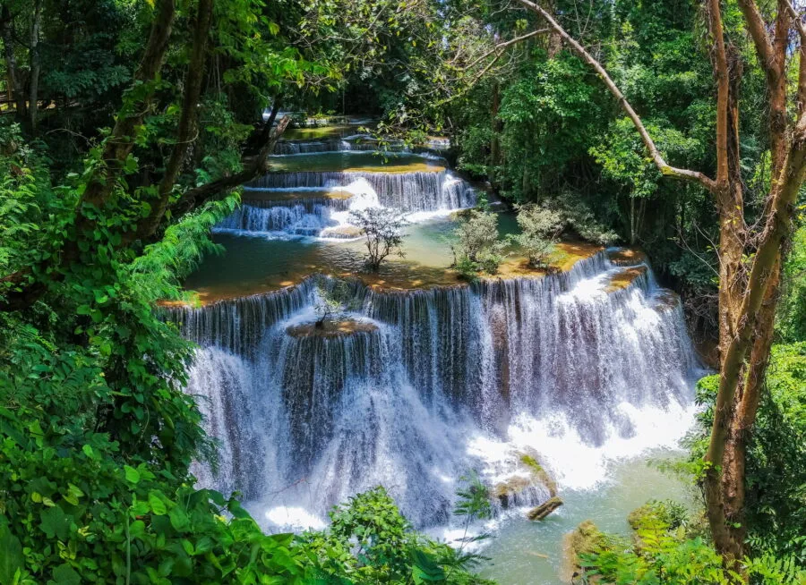 main waterfall huay mae khamin waterfall kanchanaburi