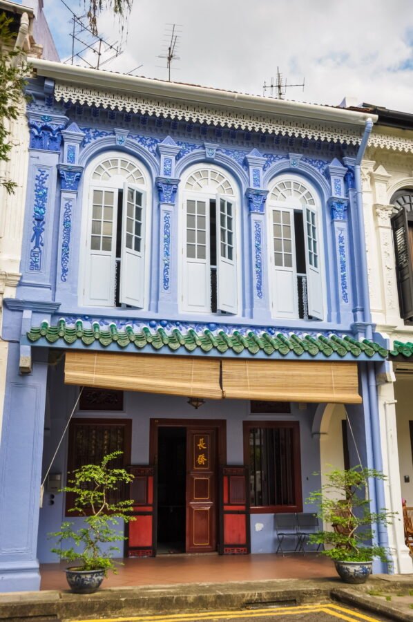 facade shophouse emerald hill road face orchard central singapour