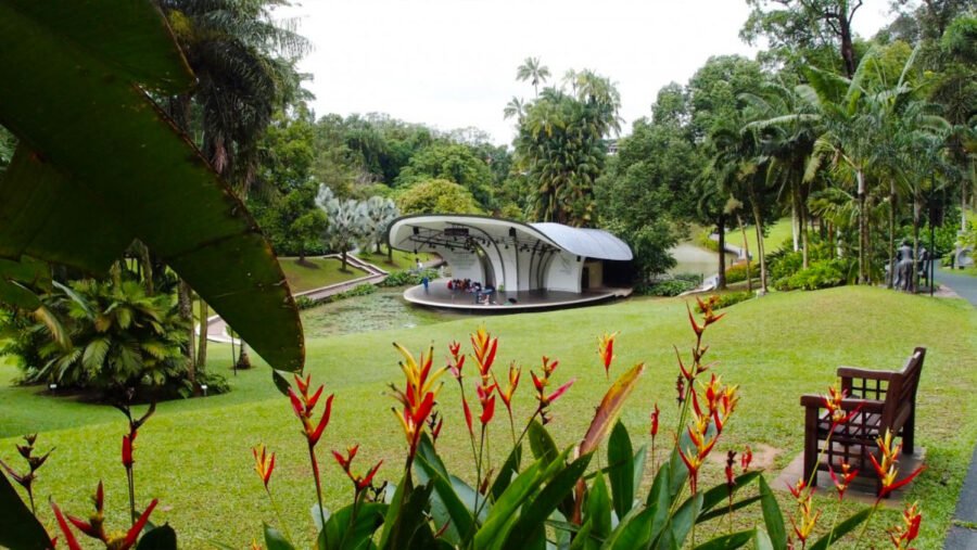 paysage du jardin botanique de singapour