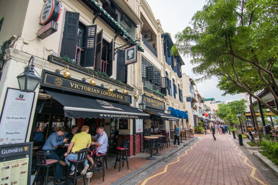 promenade long boat quay singapour