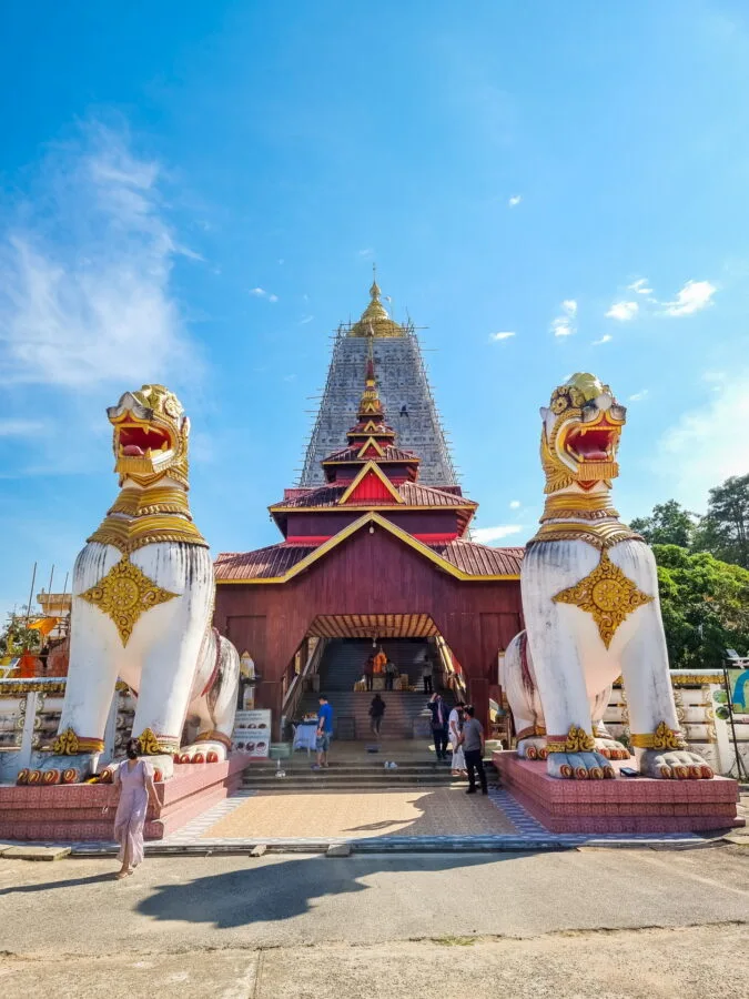 Burmese temple chedi puttha khaya sangkhlaburi