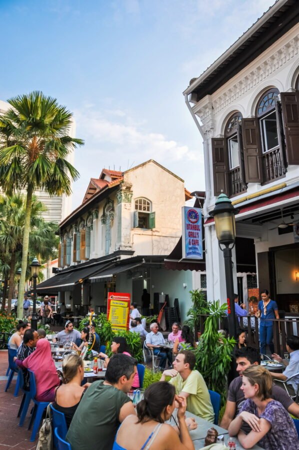 terrasse de restaurant quartier arabe singapour