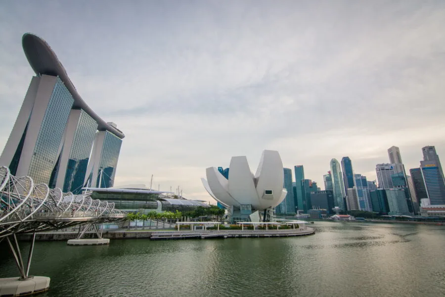 general view marina bay singapore